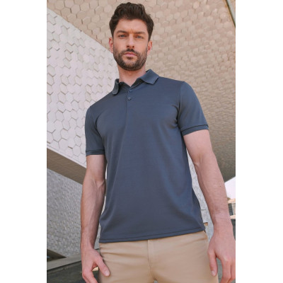 Men's recycled polyester polo shirt